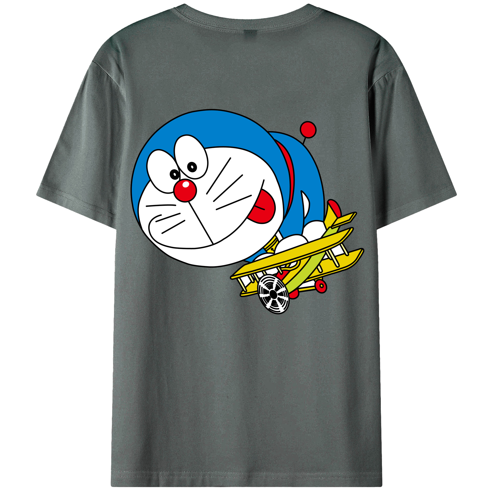 （画像用） ドラえもん Doraemon 綿100％半袖Tシャツ（背面プリント）